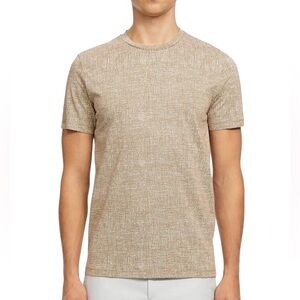 Theory Men's Arrid Beige Thordon Jersey Crew Neck Short Sleeve T Shirt Size M